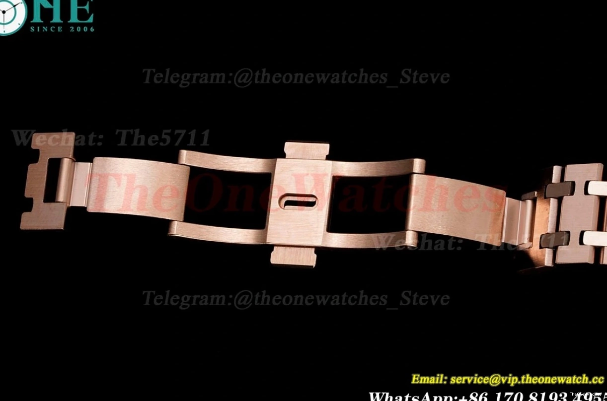 Oak Qtz Ladies RG JJF Swiss 33mm Diamond Grey RG Royal 0405